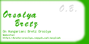 orsolya bretz business card